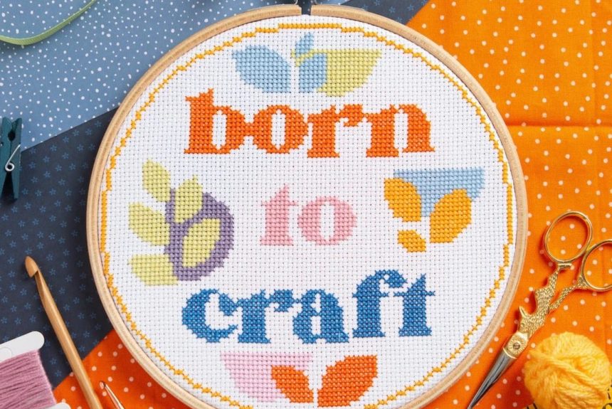 ‘Born to Craft’ Cross Stitch Kit