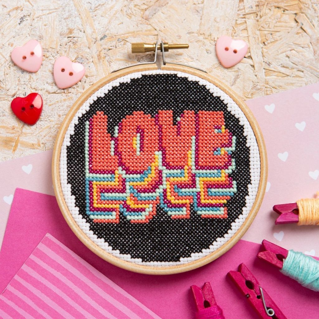 'Love' Mini Cross Stitch Kit