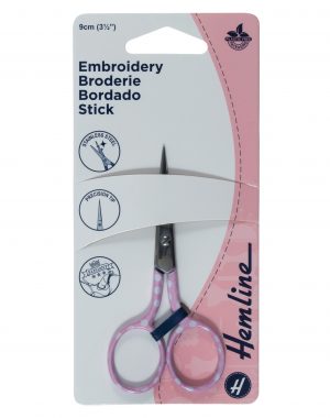 Hemline 9cm Scissors Pink/Polka Dot