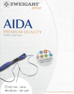 Zweigart 14 Count Aida White