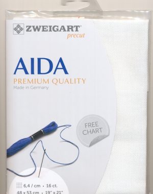 Zweigart 16 Count Aida White
