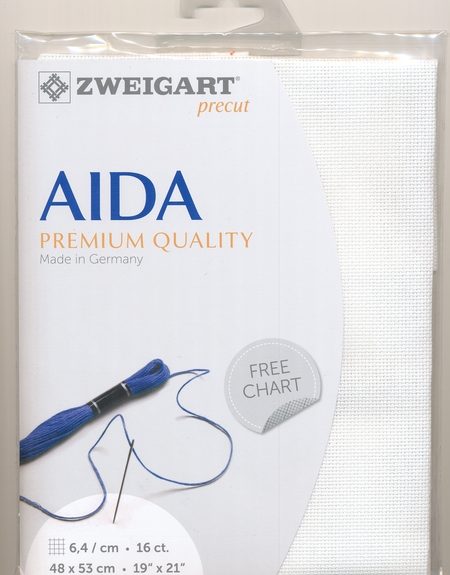Zweigart 16 Count Aida White