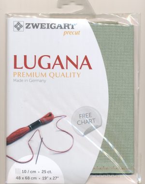 Zweigart 25 Count Lugana Evenweave Sage