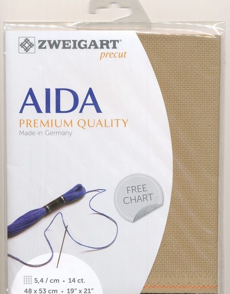 Zweigart 14 Count Aida Brown Sugar