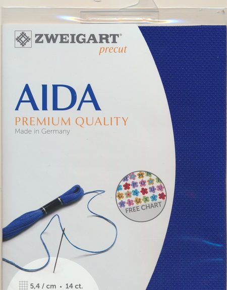 Zweigart 14 Count Aida Deep Royal Blue