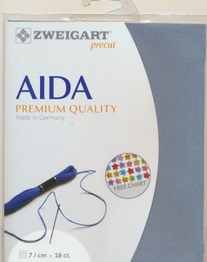 Zweigart 18 Count Aida Antique Blue