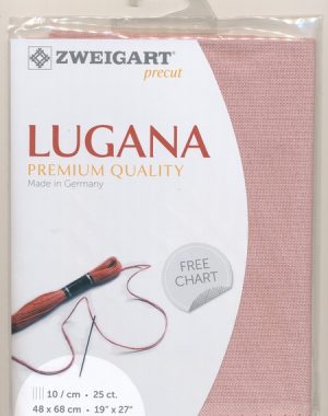 Zweigart 25 Count Lugana Evenweave Rose