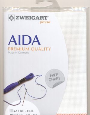 Zweigart 14 Count Aida Antique White