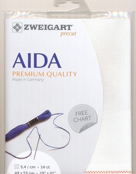 Zweigart 14 Count Aida Antique White