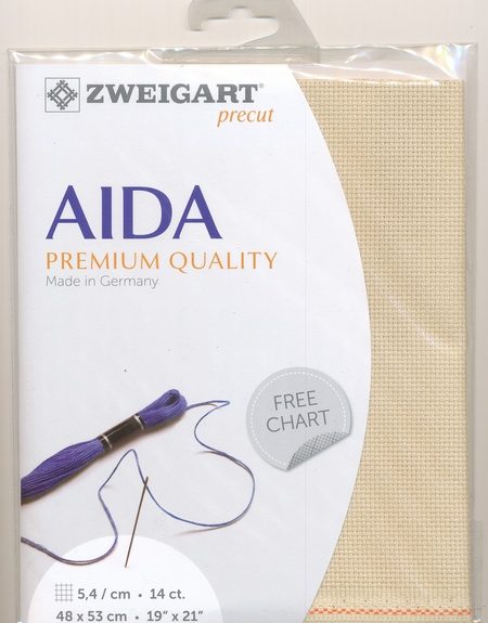 Zweigart 14 Count Aida Dark Cream