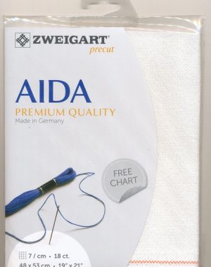 Zweigart 18 Count Aida White Flecked