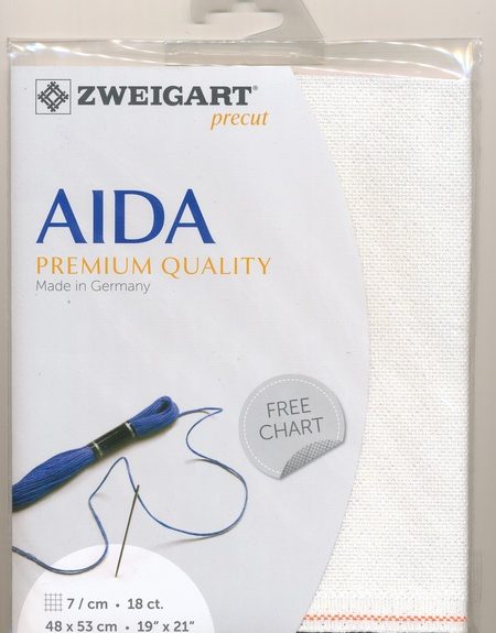 Zweigart 18 Count Aida White Flecked