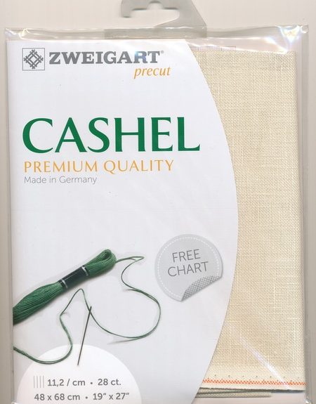 Zweigart Cashel 28 Count Linen Cream