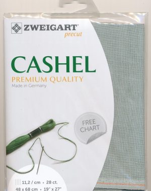 Zweigart Cashel 28 Count Linen Light Grey