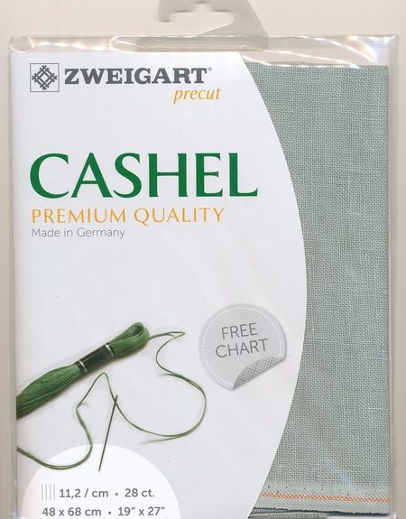 Zweigart Cashel 28 Count Linen Light Grey