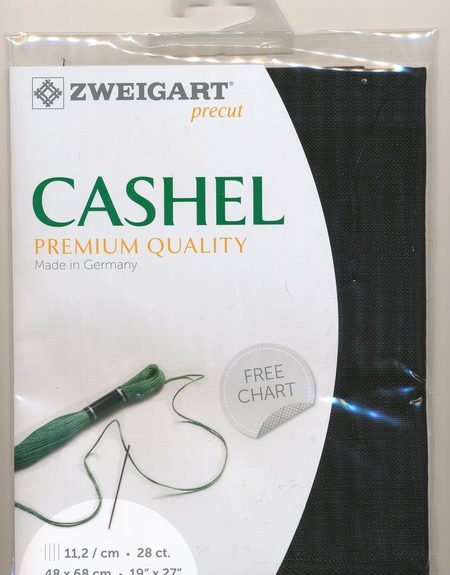 Zweigart Cashel 28 Count Linen Black