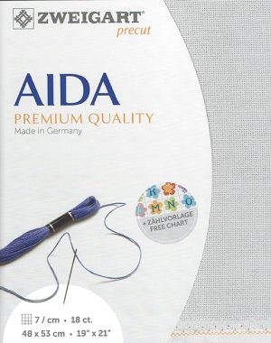 Zweigart 18 Count Aida Pearl Grey