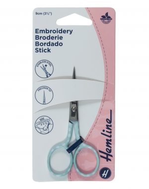 Hemline 9cm Scissors Blue/Polka Dot