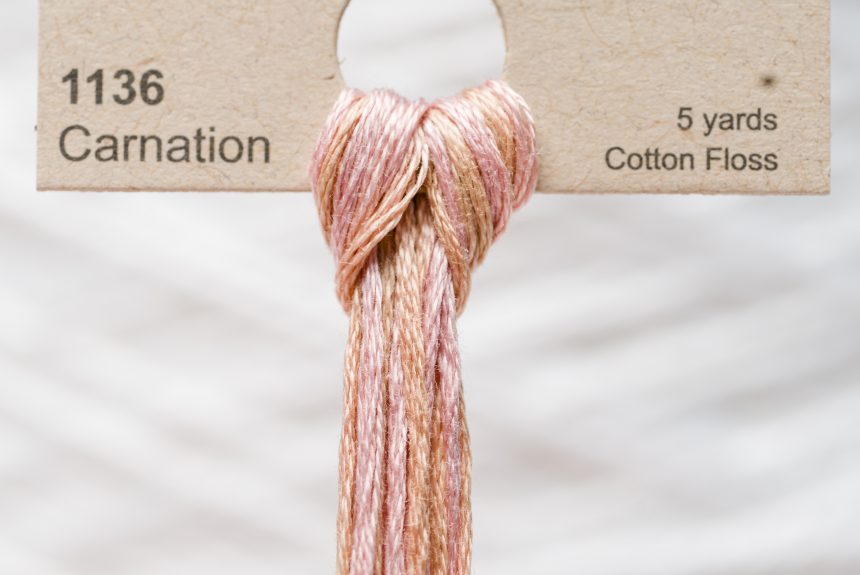 Weeks – Carnation 5 yards 6 strand skein 1136