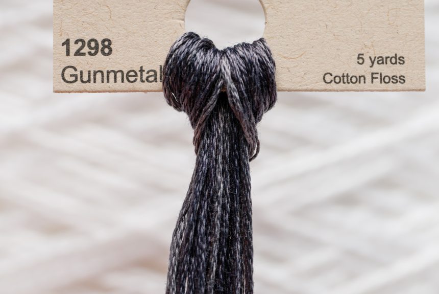 Weeks – Gunmetal 5 yards 6 strand skein 1298
