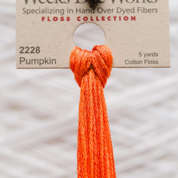 Weeks - Pumpkin 5 yards 6 strand skein 2228