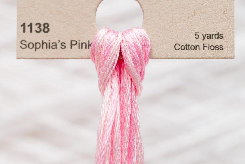 Weeks – Sophia’s Pink 5 yards 6 strand skein 1138