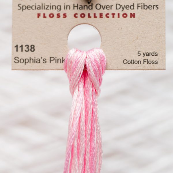Weeks - Sophia's Pink 5 yards 6 strand skein 1138