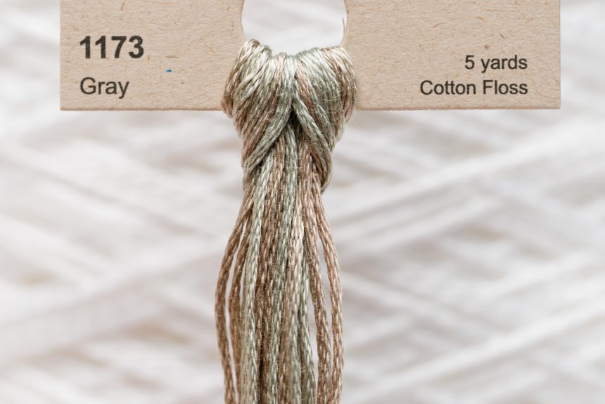 Weeks – Gray 5 yards 6 strand skein  1173