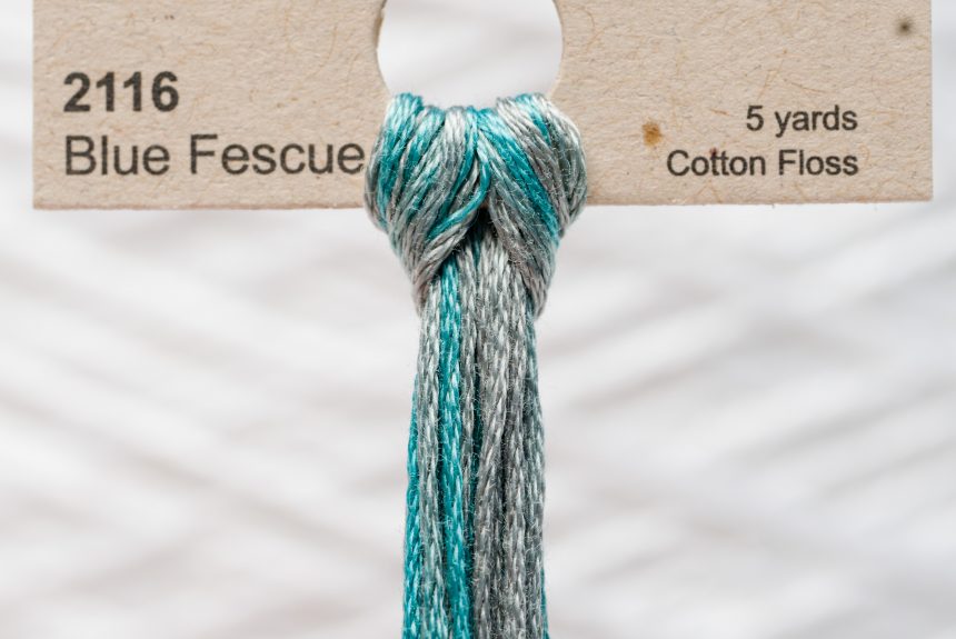 Weeks – Blue Fescue 5 yards 6 strand skein 2116