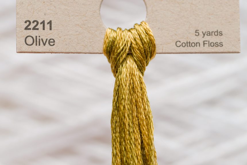 Weeks – Olive 5 yards 6 strand skein 2211