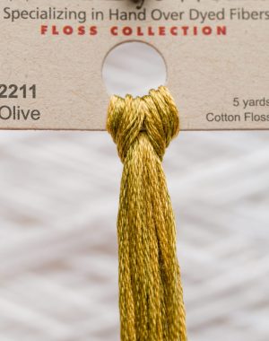 Weeks - Olive 5 yards 6 strand skein 2211