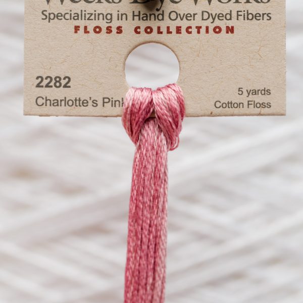 Weeks - Charlotte's Pink 5 yards 6 strand skein 2282