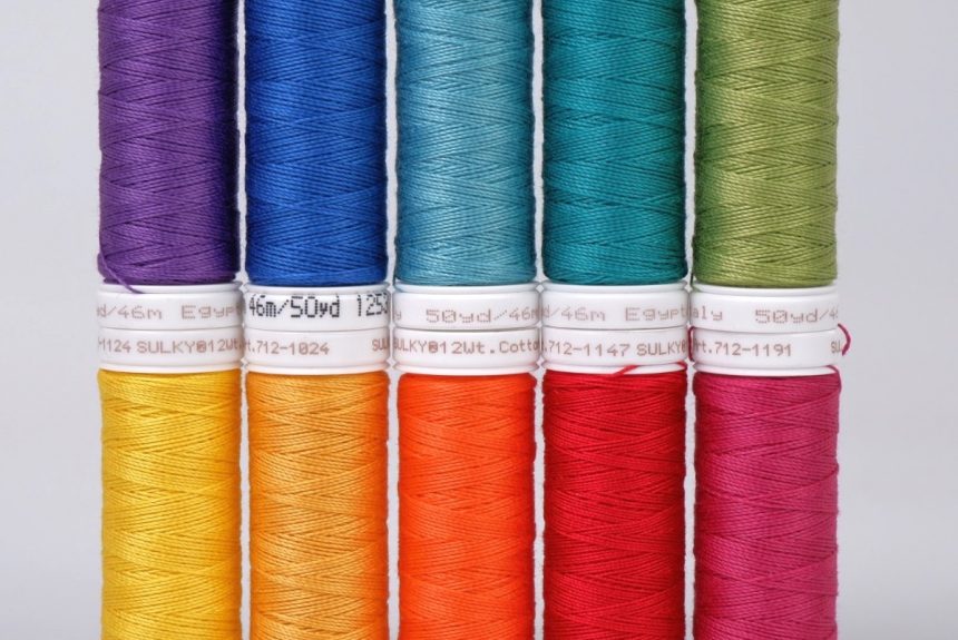 Sulky Cotton Petites 12wt Thread Set – Colour Wheel (10x46m Snap Spools)
