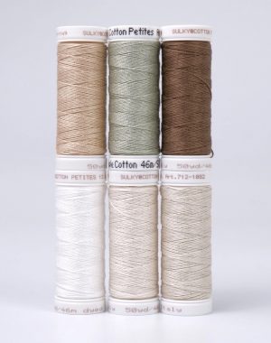 Sulky Cotton Petites 12wt Thread Set - Neutrals (6x46m Snap Spools)