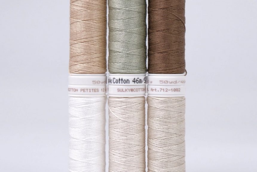 Sulky Cotton Petites 12wt Thread Set – Neutrals (6x46m Snap Spools)
