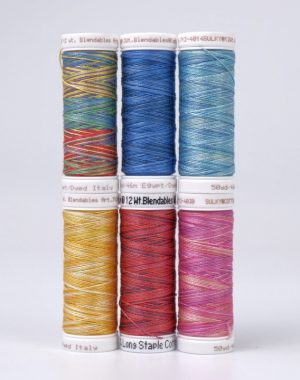 Sulky Cotton Petites 12wt Thread Set - Blendables Bestseller  (6x46m Snap Spools)