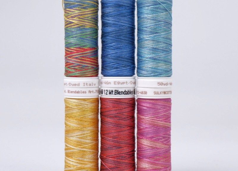 Sulky Cotton Petites 12wt Thread Set – Blendables Bestseller  (6x46m Snap Spools)