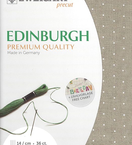 Zweigart 36 Count Edinburgh Linen Natural with White dots