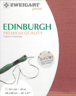 Zweigart 36 Count Edinburgh Linen Terracotta