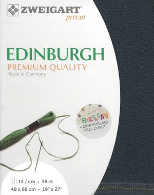 Zweigart 36 Count Edinburgh Linen Slate Grey