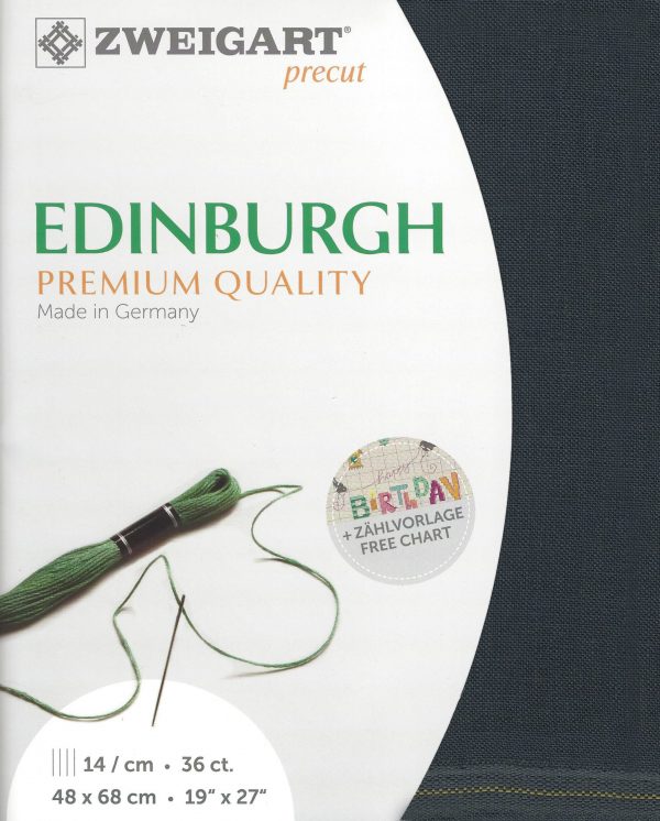 Zweigart 36 Count Edinburgh Linen Slate Grey