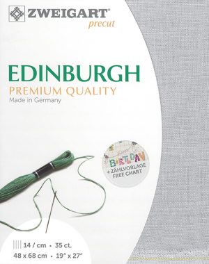 Zweigart 36 Count Edinburgh Linen Pearl Grey