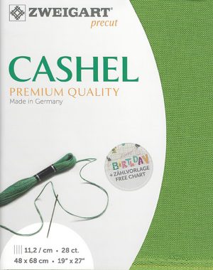 Zweigart Cashel 28 Count Linen Grass Green