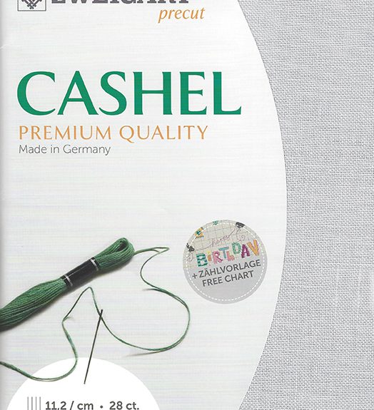 Zweigart Cashel 28 Count Linen Pearl Grey