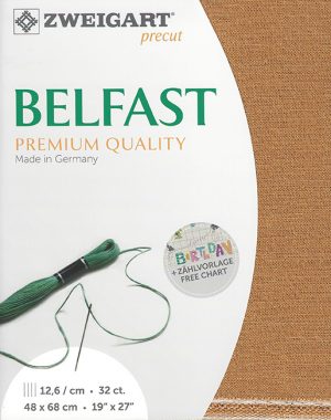 Zweigart 32 Count Belfast Linen Copper Metallic