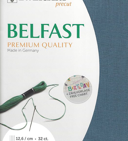 Zweigart 32 Count Belfast Linen Antique Blue