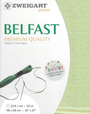 Zweigart 32 Count Belfast Mimosa Green