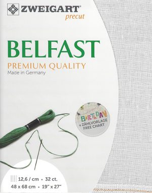 Zweigart 32 Count Belfast Silver Grey