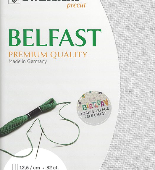 Zweigart 32 Count Belfast Silver Grey
