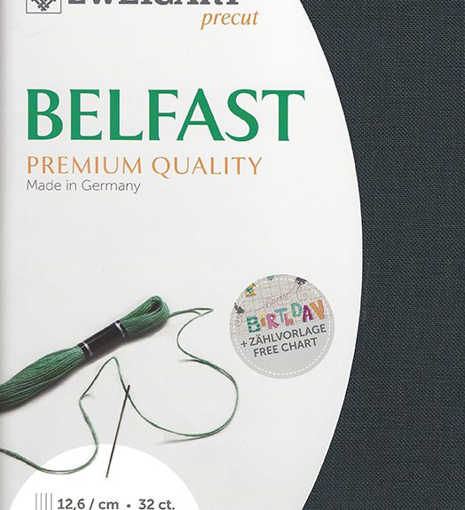 Zweigart 32 Count Belfast Slate Grey